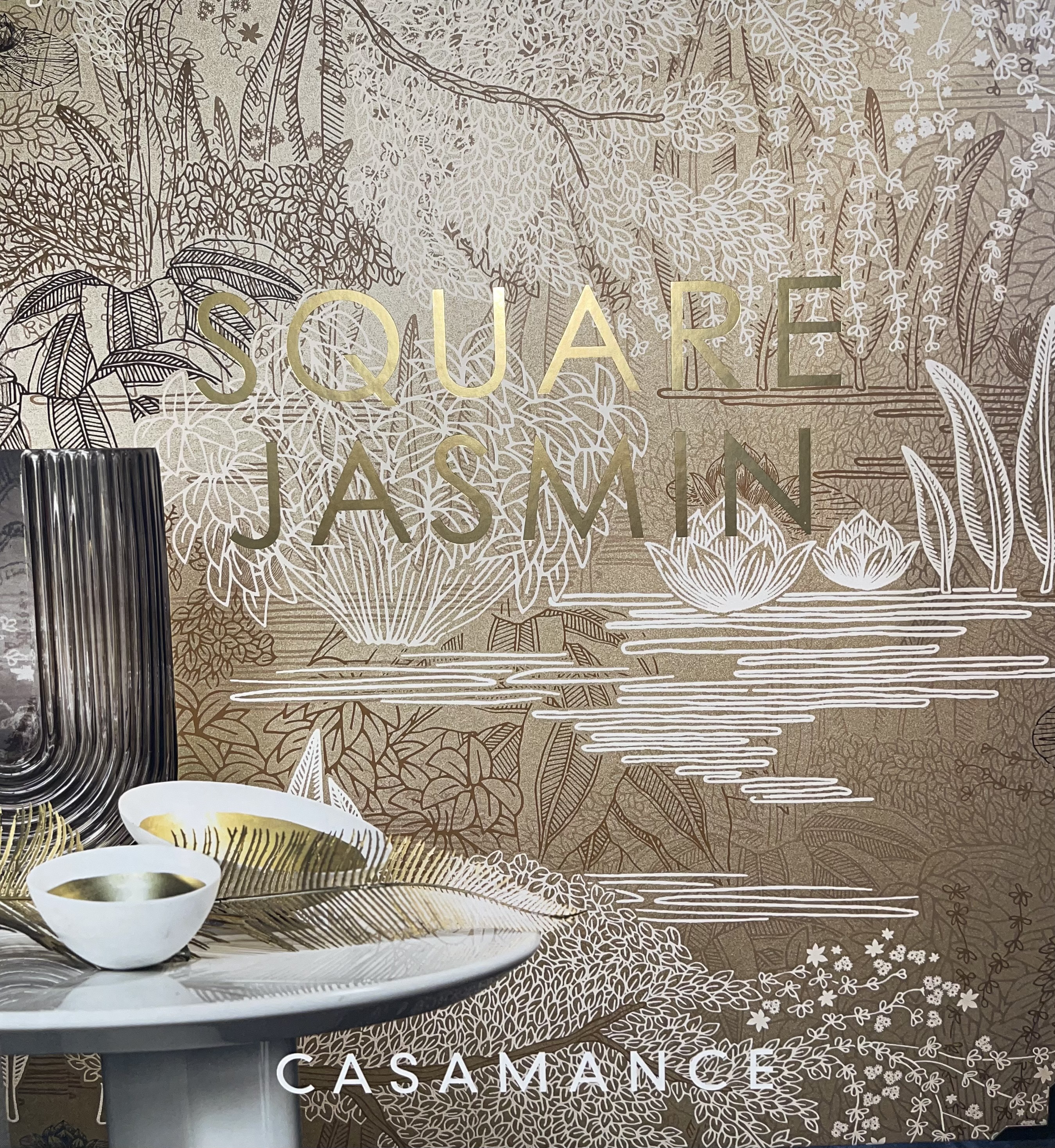 Wallpaper - Square Jasmin - Terra
