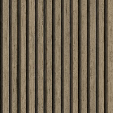 Dutch Wallcoverings First Class - Elements - Ribbvägg Walnut 11930