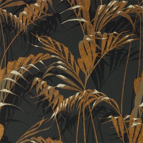 Sanderson The Glasshouse Palm House Charcoal/Gold 216641