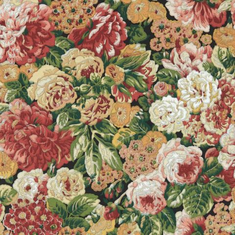 Sanderson One Sixty - Rose & Peony Amanpuri Red/Green 217028