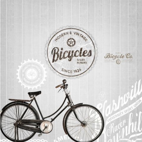 Lef BICYCLE STAMPS fotobehang