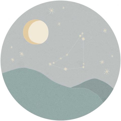Eijffinger Explore Star Sign Circles - Capricornus Bleu