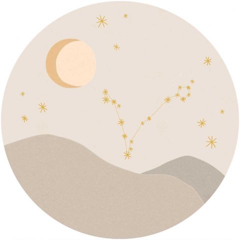 Eijffinger Explore Star Sign Circles - Pisces Beige