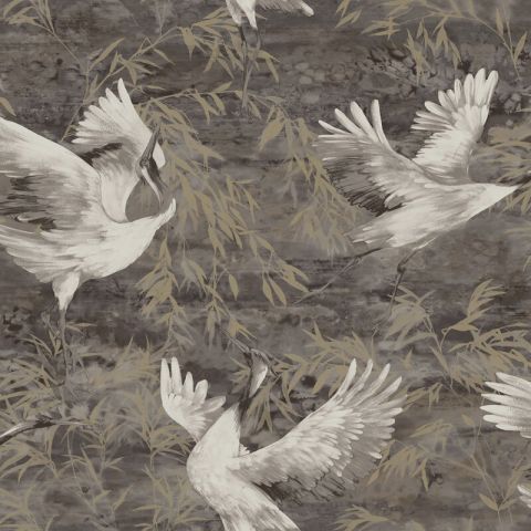 Dutch Wallcoverings First Class Patagonia - Sarus Charcoal 36104