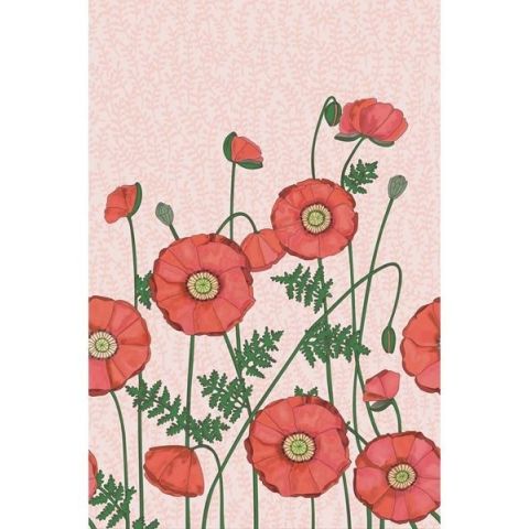 Eijffinger Rice II Poppies Red 383609