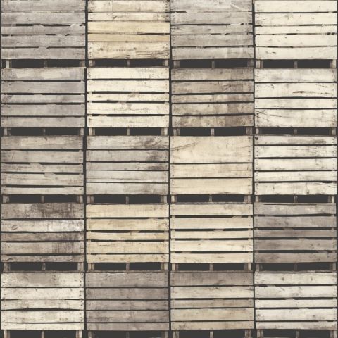 Natural Wooden Pallets Brown / Creme / Taupe