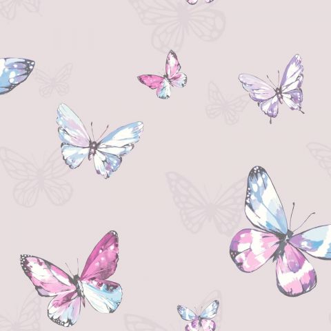 Dutch Wallcoverings The Enchanted Garden Celia Heather Pink 98950