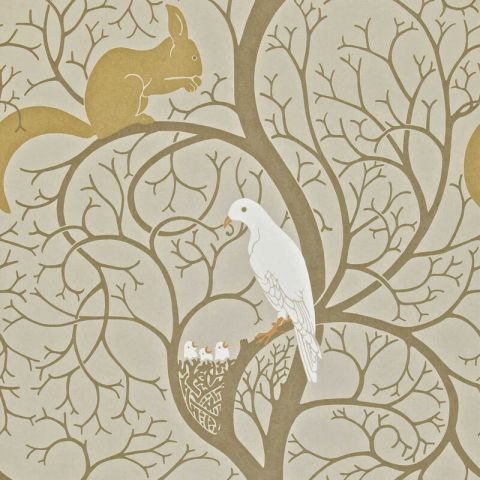 Sanderson One Sixty - Squirrel & Dove Linen/Ivory DVIWSQ101