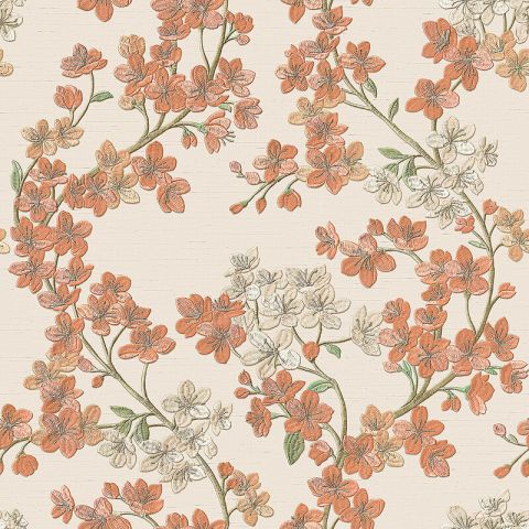 Dutch Wallcoverings - Grace - Flower - Grace Cherry blossom orange GR322202