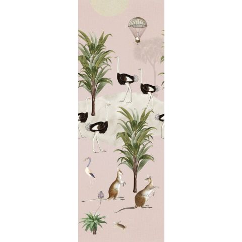 Behangexpresse - INGK - Olive & Noah Ostrich Jungle Pink