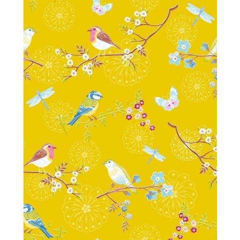 Pip Studio behang Early Bird Yellow 375083