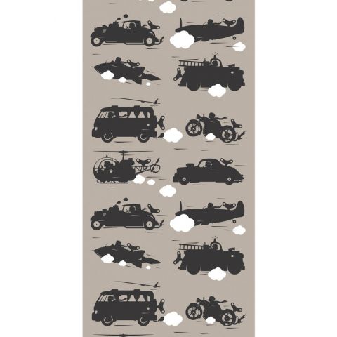 KEK Amsterdam -  Wonderwalls For Kids - Toys For Boy's Walpaper Taupe WP-008